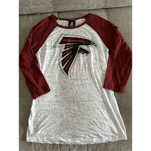 Atlanta Falcons women’s 1/2 sleeve baseball‎ style tee small